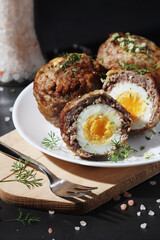 Scottish eggs - national dish of the cuisine of Scotland	