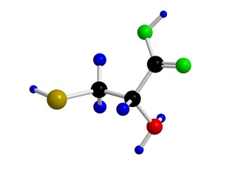 Molecular structure of cysteine