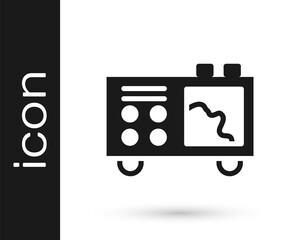 Black Spectrometer icon isolated on white background. Vector.