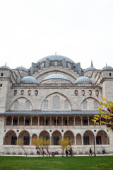 Fototapeta na wymiar Suleymaniye Mosque a landmark in istanbul turkey