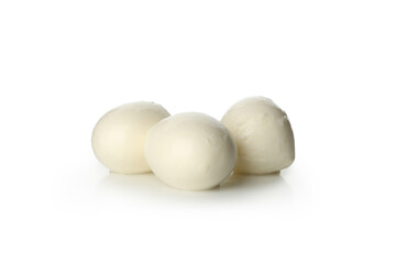 Delicious mozzarella cheese isolated on white background