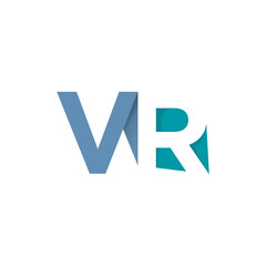 Initial VR letter typography logo