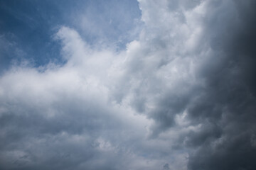 Clouds in the sky before a thunderstorm.