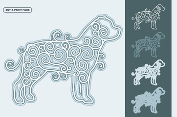 Animal Vector SVG 3D Layered, Eps 10