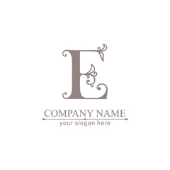 Premium Vector E logo. Monnogram, lettering. Personal logo or sign for branding an elite company. Vector design.