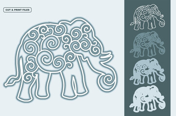 Animal Vector SVG 3D Layered, Eps 10