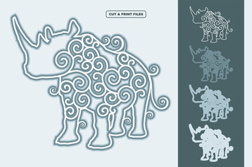 Animal Vector SVG 3D Layered, Eps 10