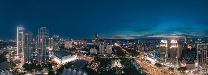 Obraz na płótnie Canvas City night view of Huizhou City, Guangdong Province, China 