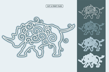 Animal Vector SVG 3D Layered, Eps 10