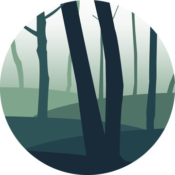 forest silhouette logo 