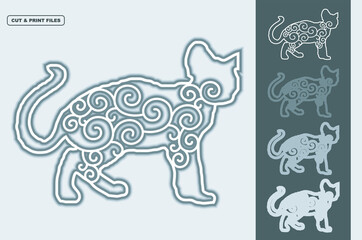 Animal Vector SVG 3D Layered, Eps 10