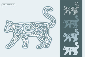 Animal Vector SVG 3D Layered, Eps 10