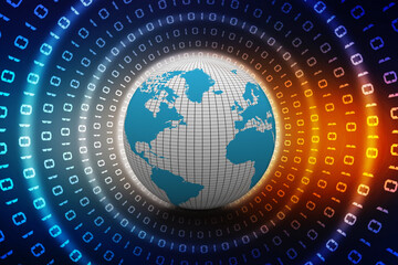 3d rendering abstract world concept