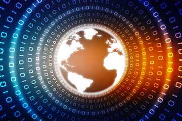 2d illustration world map abstract background
