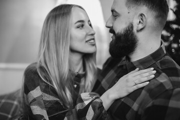 Fototapeta premium christmas love , couple love 