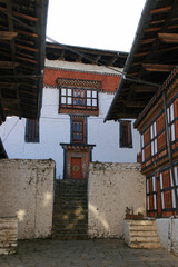 buddhist fortress (dzong) in jakar in bhutan