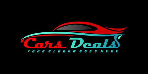set of automotive logo. vector cars dealers, detailing and modification logo design concept illustration