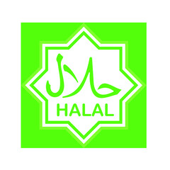 Halal, sticker and label