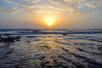 Golden Hour Sunset on a Beach in Goa