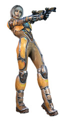 3d render of a soldier with gun