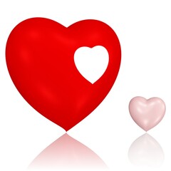 kleines Herz fehlt im großen Herz