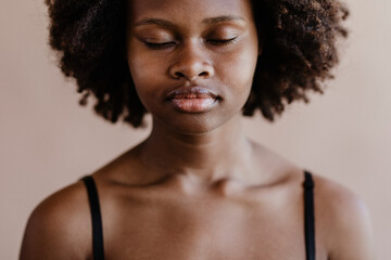 Black woman in zen mode