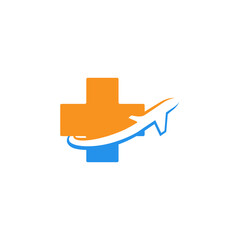 Traveling doctor concept logo