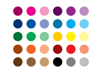 Circle Clipart, 30 Solid Colors, Planner Sticker, Card Making, Scrapbooking, Digital Craft, Pattern, Icons