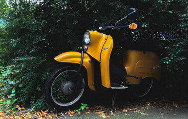 scooter parked in the street
