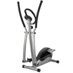 Exercise machine elliptical cross trainer isolated on white background
