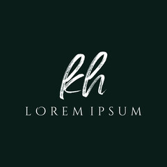 Letter KH luxury logo design vector