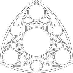 Rose Window, Fig. 20, triangular 1, base, round 1, framework