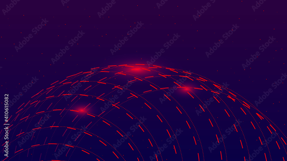 Poster abstract technology futuristic halftone wave line 3d texture background . earth background . galaxy 