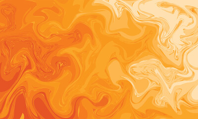 Trendy painting orange fluid liquid marble texture abstract background