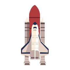 space shuttle launching detailed vector icon