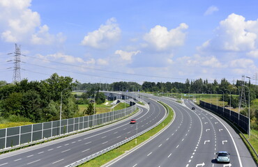 droga S7 IV obwodnica Krakowa, trasa szybkiego ruchu - obrazy, fototapety, plakaty