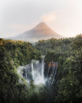 Beautiful Tumpak Sewu Waterfalls, Indonesia