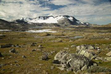 Scenic ice-age landscape on Sognefjell, Norway