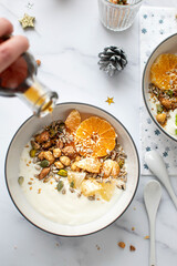 yoghurt and granola bowl