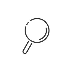 Magnifying glass thin line icon. Search and analytics. Outline commerce vector illustration
