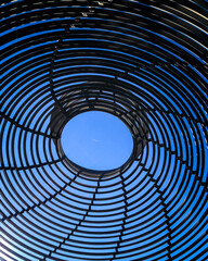 abstract blue tunnel