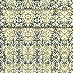 Seamless damask wallpaper. Vintage  pattern . Hand drawn floral pattern. Shabby chic . Vector illustration