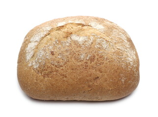 Buckwheat bread loaf isolated on white background