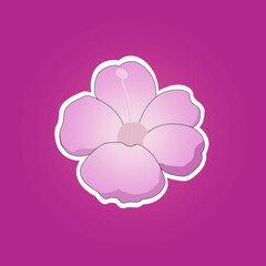 Pink flower sticker
