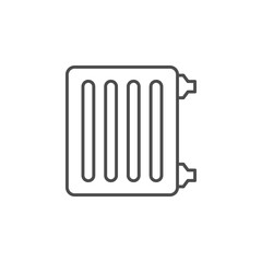 Heating radiator line outline icon