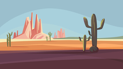 Arizona desert landscape. Beautiful natural scenery.