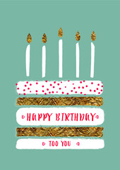 birthday cake with candles