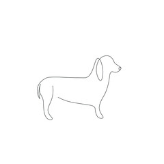 Dog on white background draw vector illustration