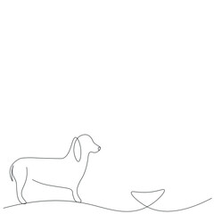 Dog on white background vector illustration