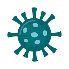 Obraz premium covid19 virus particle isolated icon